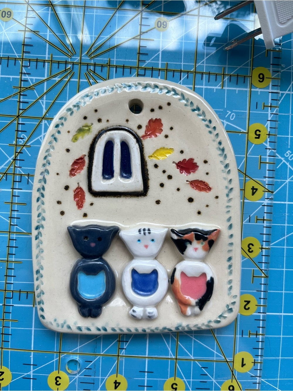 Vintage handmade ceramic decoration